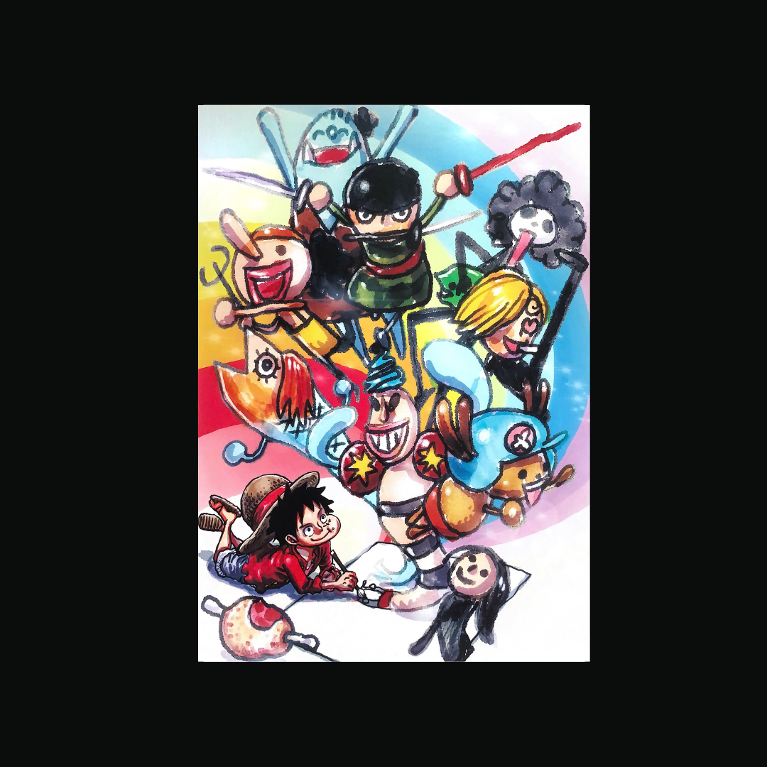 Luffy Sketches Trading Card Game Sleeves