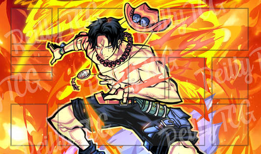 Portgas D. Ace TCG Playmat (Orange)