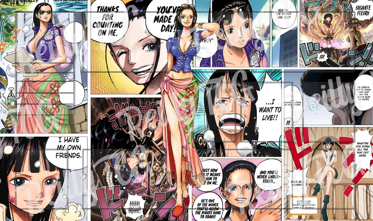 Nico Robin Manga Color TCG Playmat