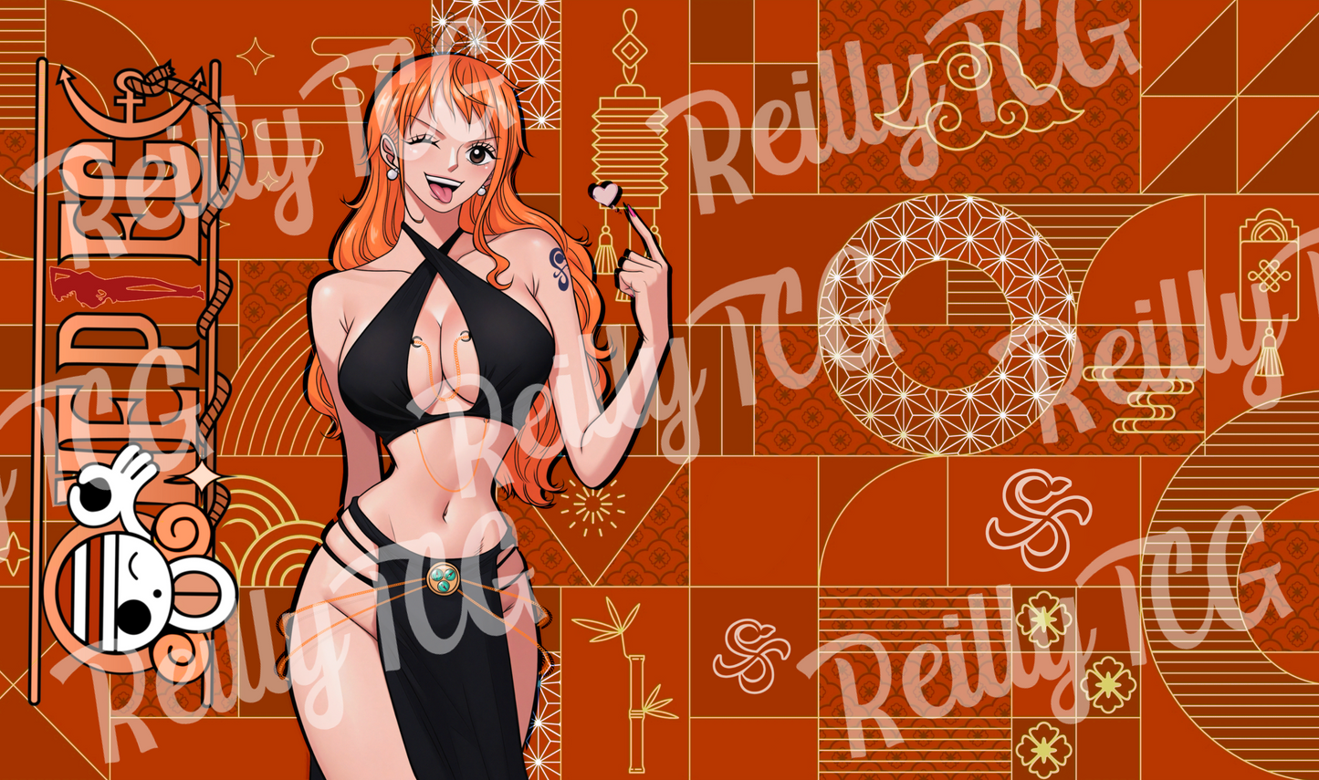 GIRLS Nami Tangerine TCG Playmat
