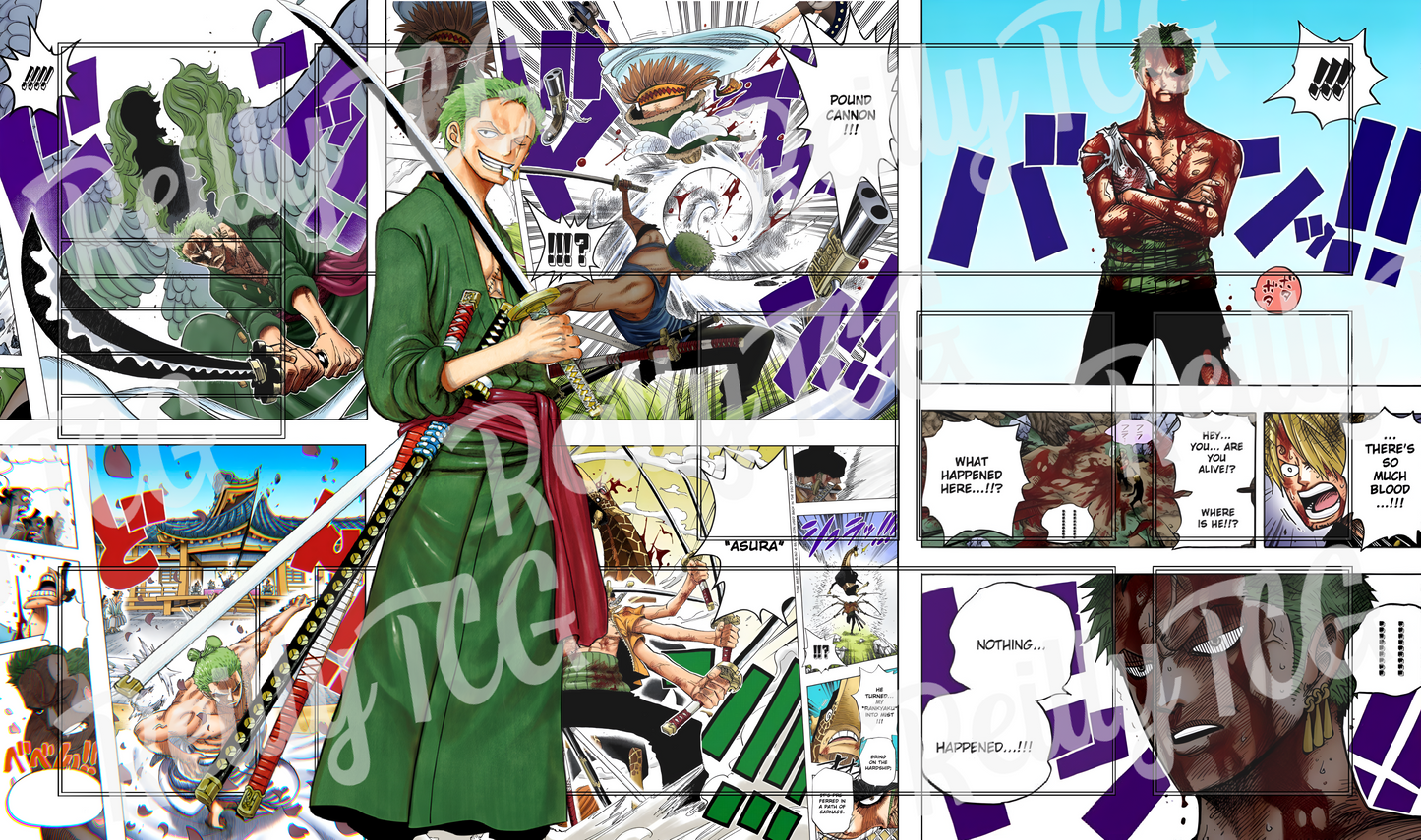 Roronoa Zoro Manga TCG Playmat