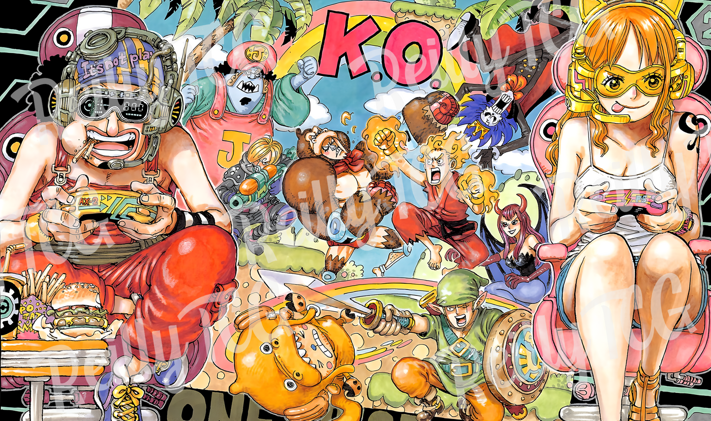 Nami vs Usopp TCG Playmat