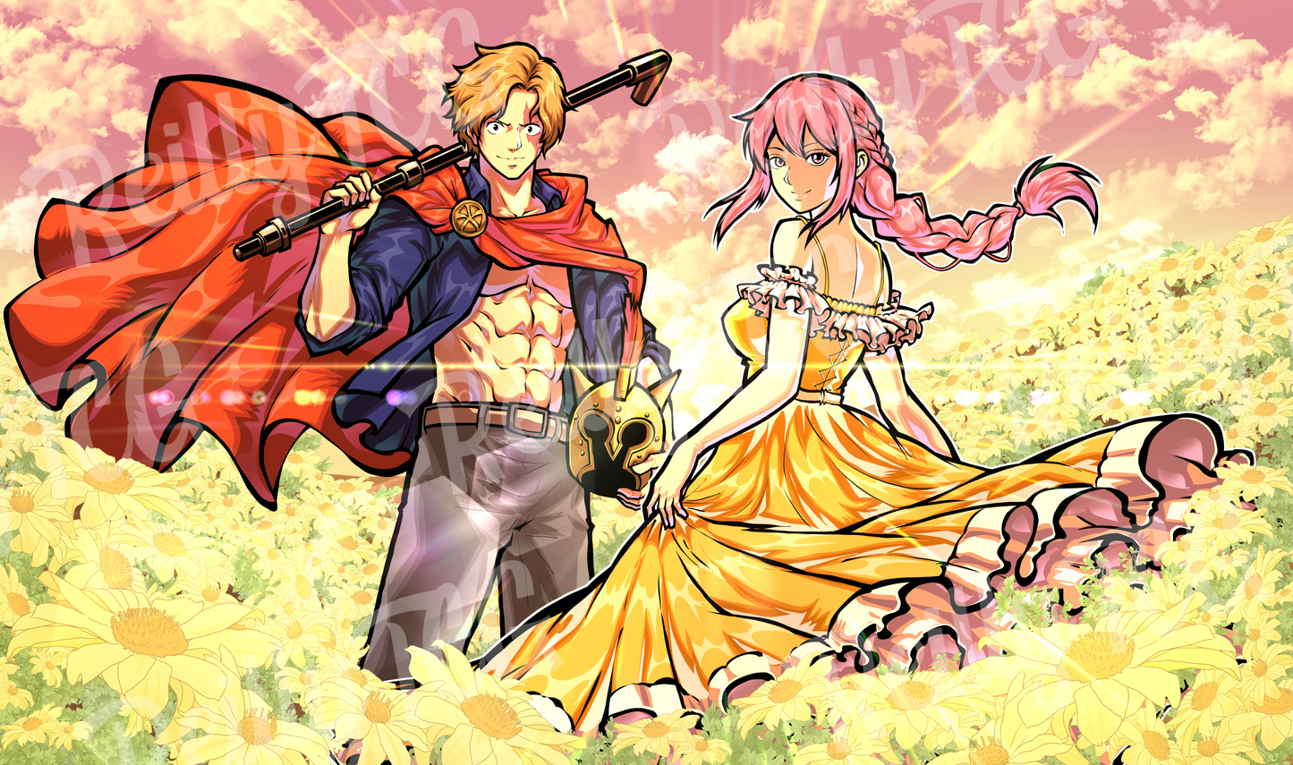 Sunflower Flame TCG Playmat