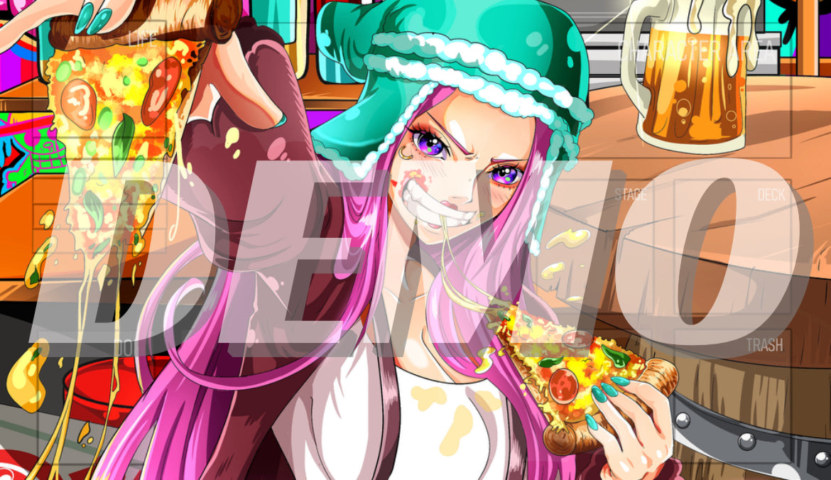 Bonney Pizza Queen One Piece TCG Playmat