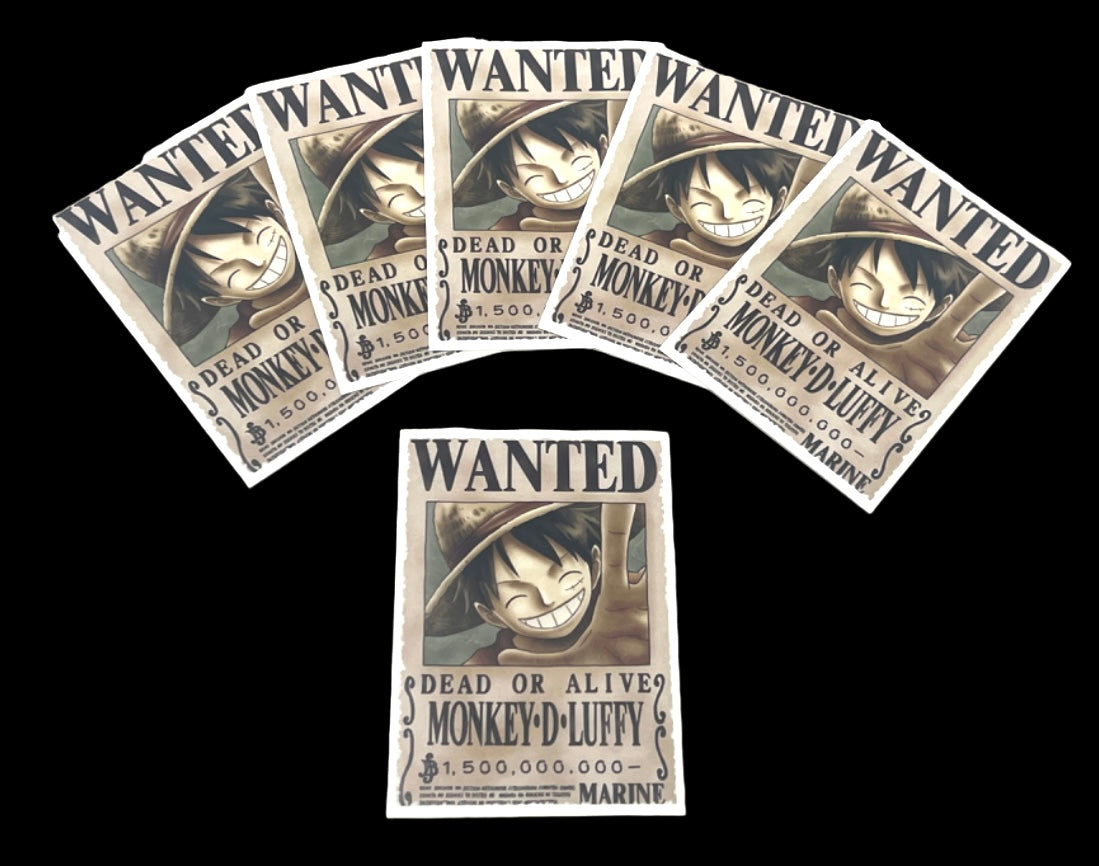 Wanted Luffy 10x Sleeves Packs