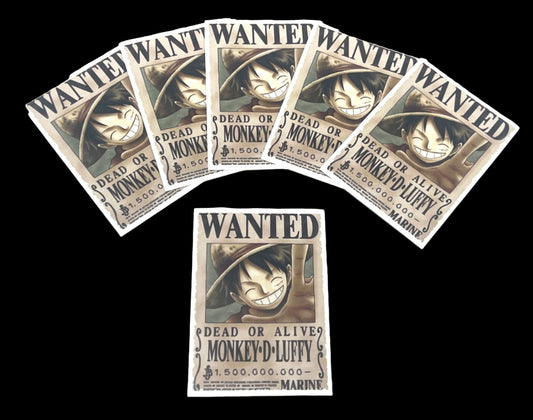 Wanted Luffy 10x Sleeves Packs