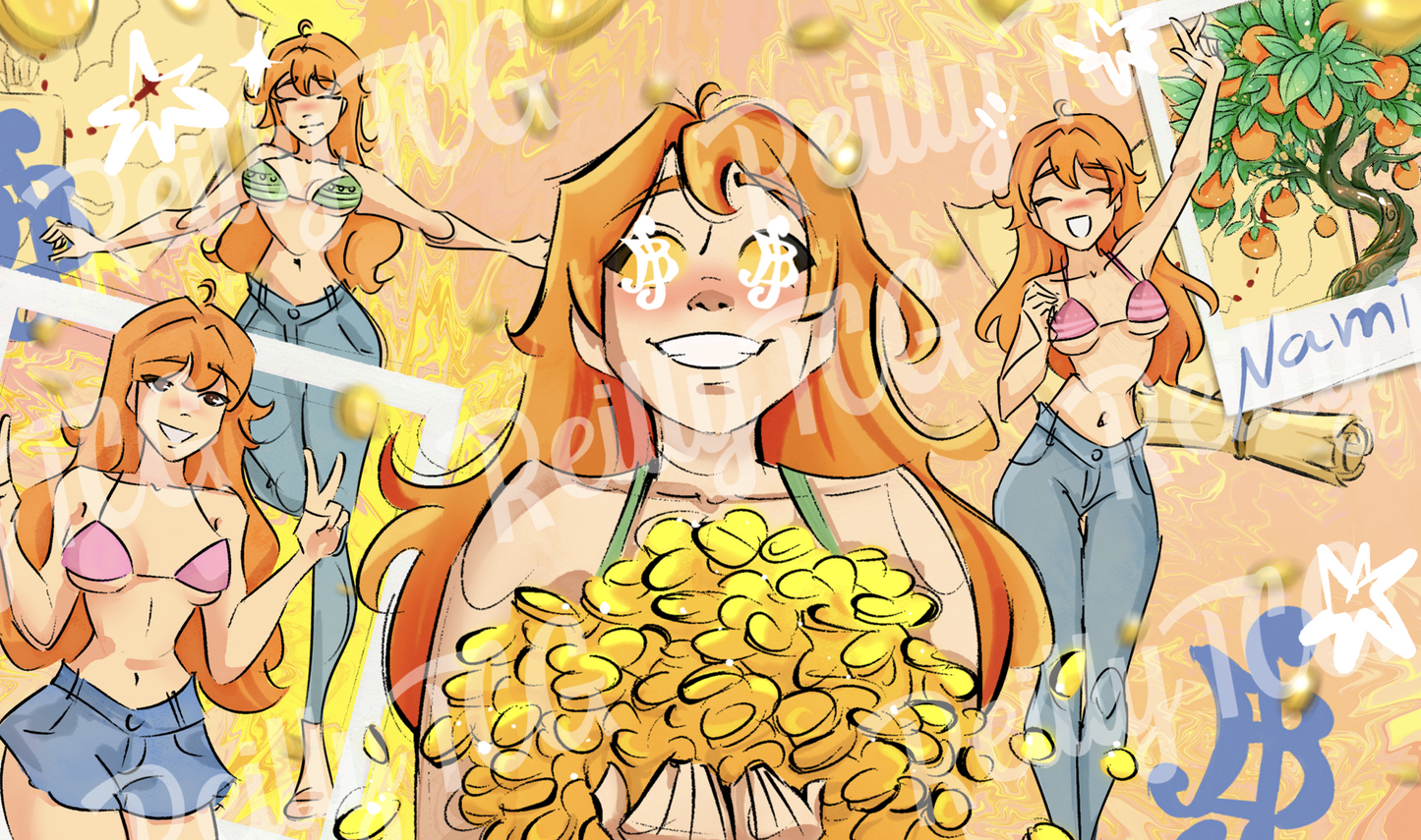 Orange Berry Nami TCG Playmat