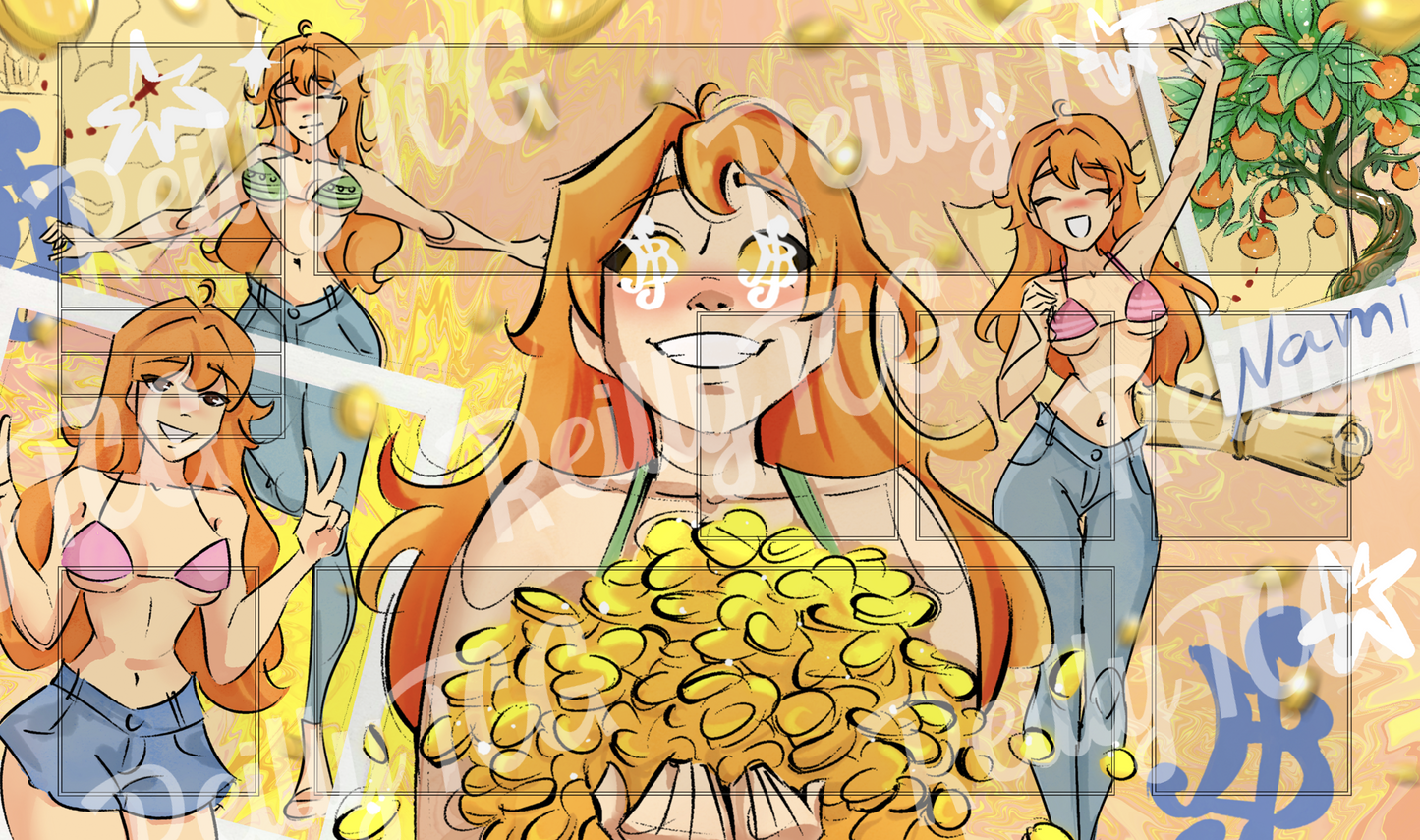 Orange Berry Nami TCG Playmat