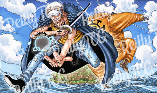 Law & Bepo Heart Pirates TCG Playmat