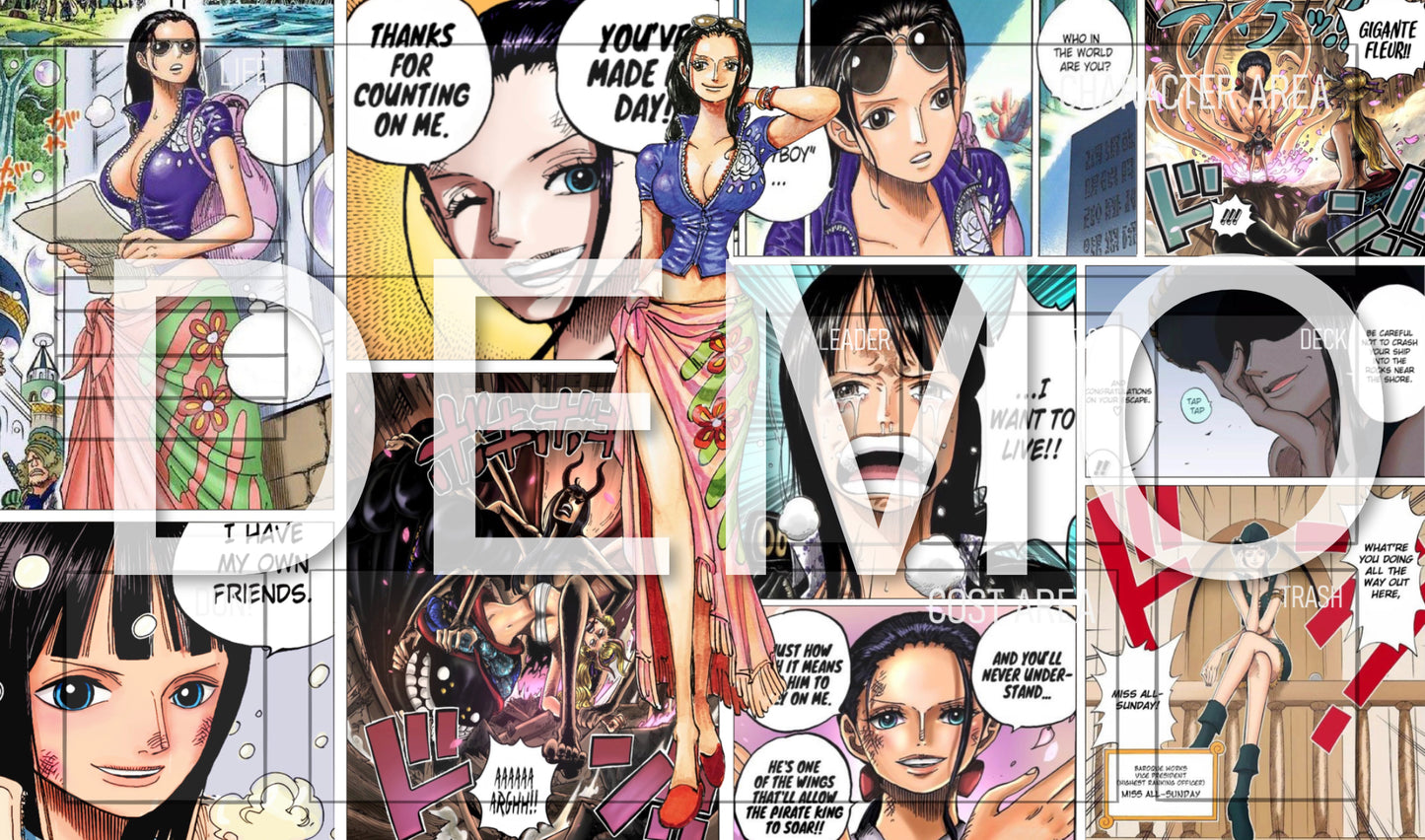 Nico Robin Manga Color TCG Playmat