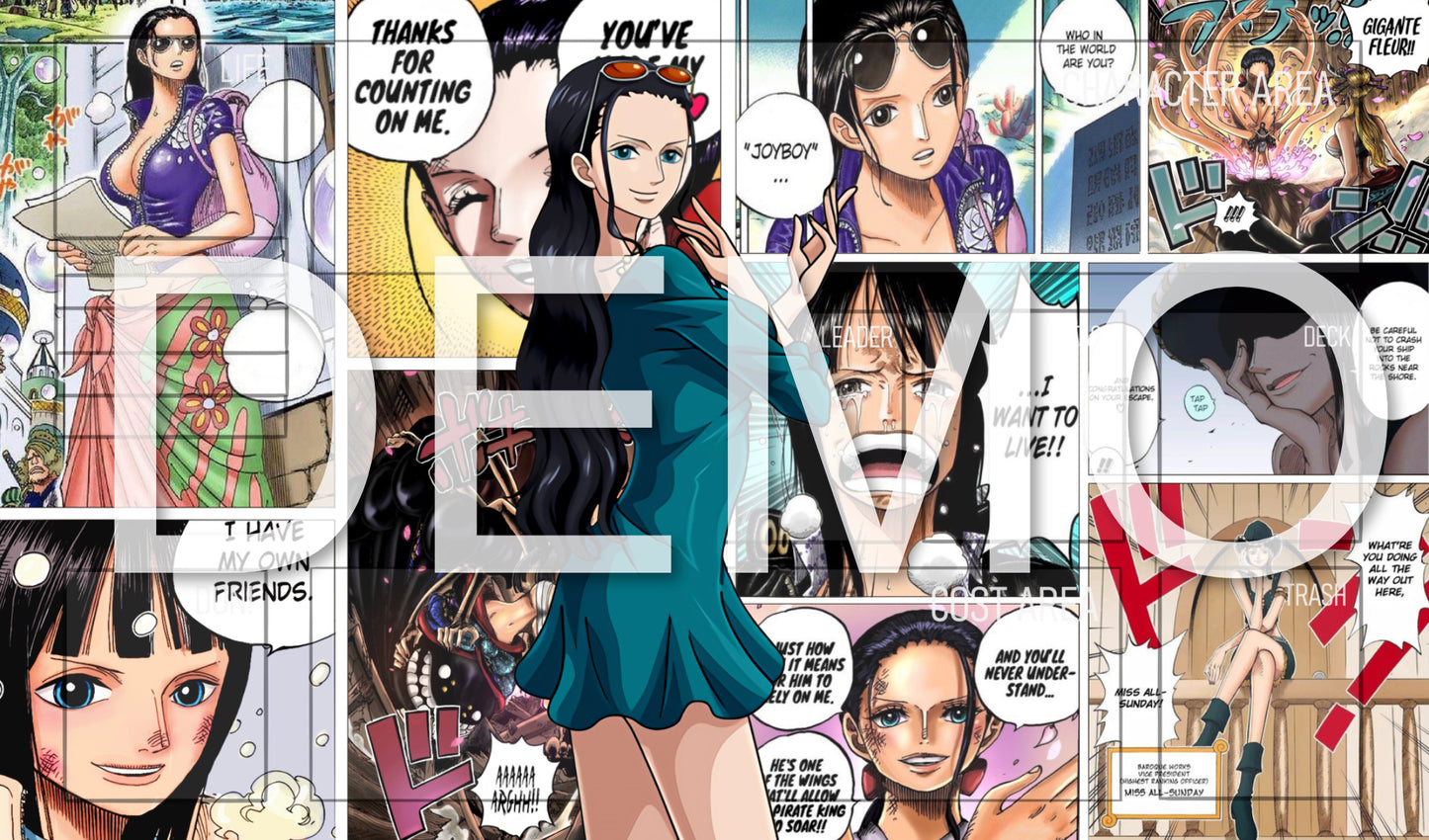 Nico Robin Manga Color TCG Playmat