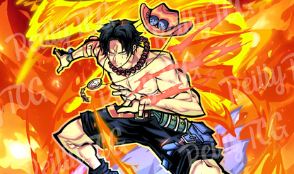 Portgas D. Ace TCG Playmat (Orange)
