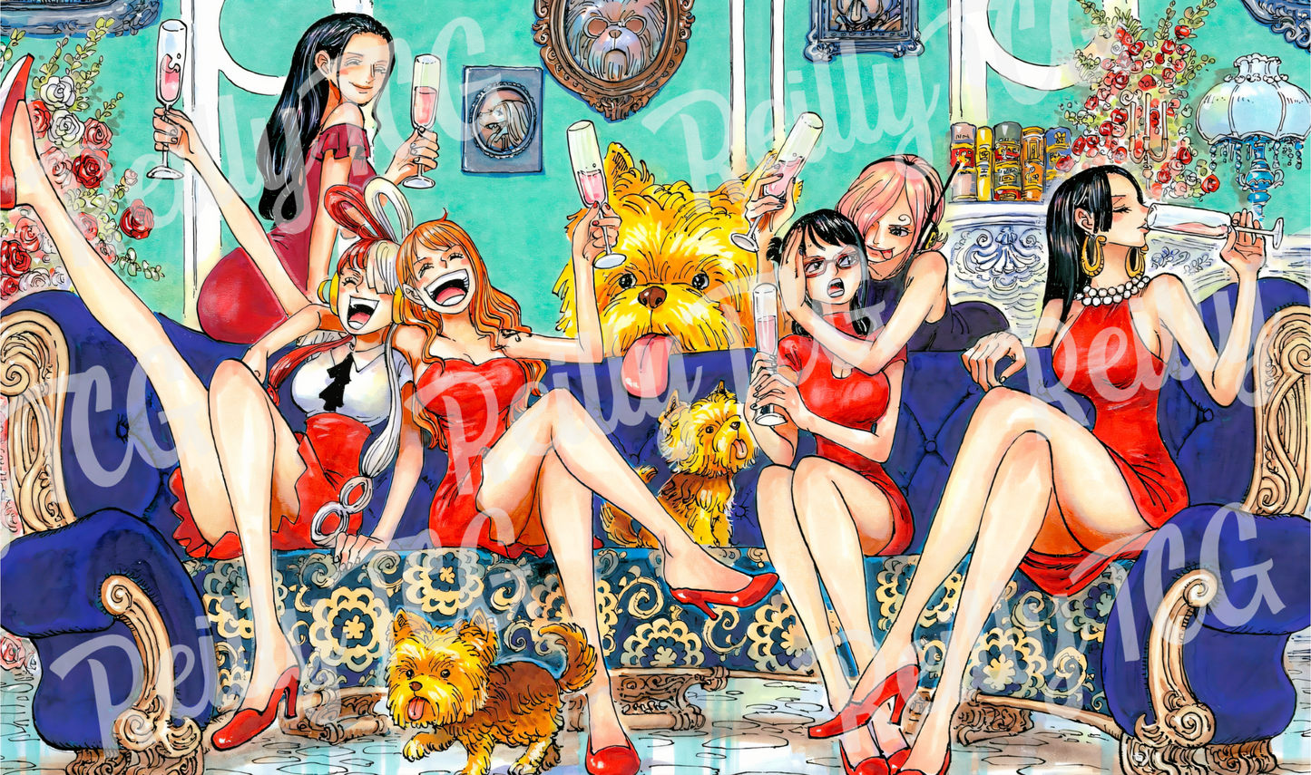 Girls in Red TCG Playmat