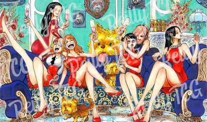 Girls in Red TCG Playmat