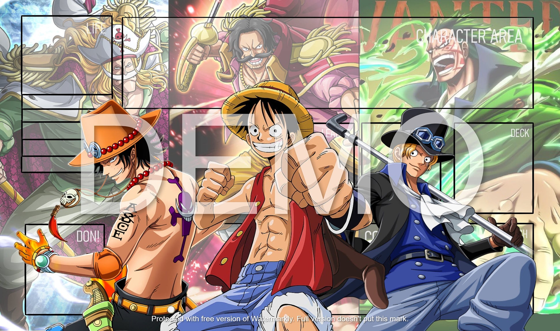 ASL One Piece TCG Playmat (Ace Sabo Luffy)