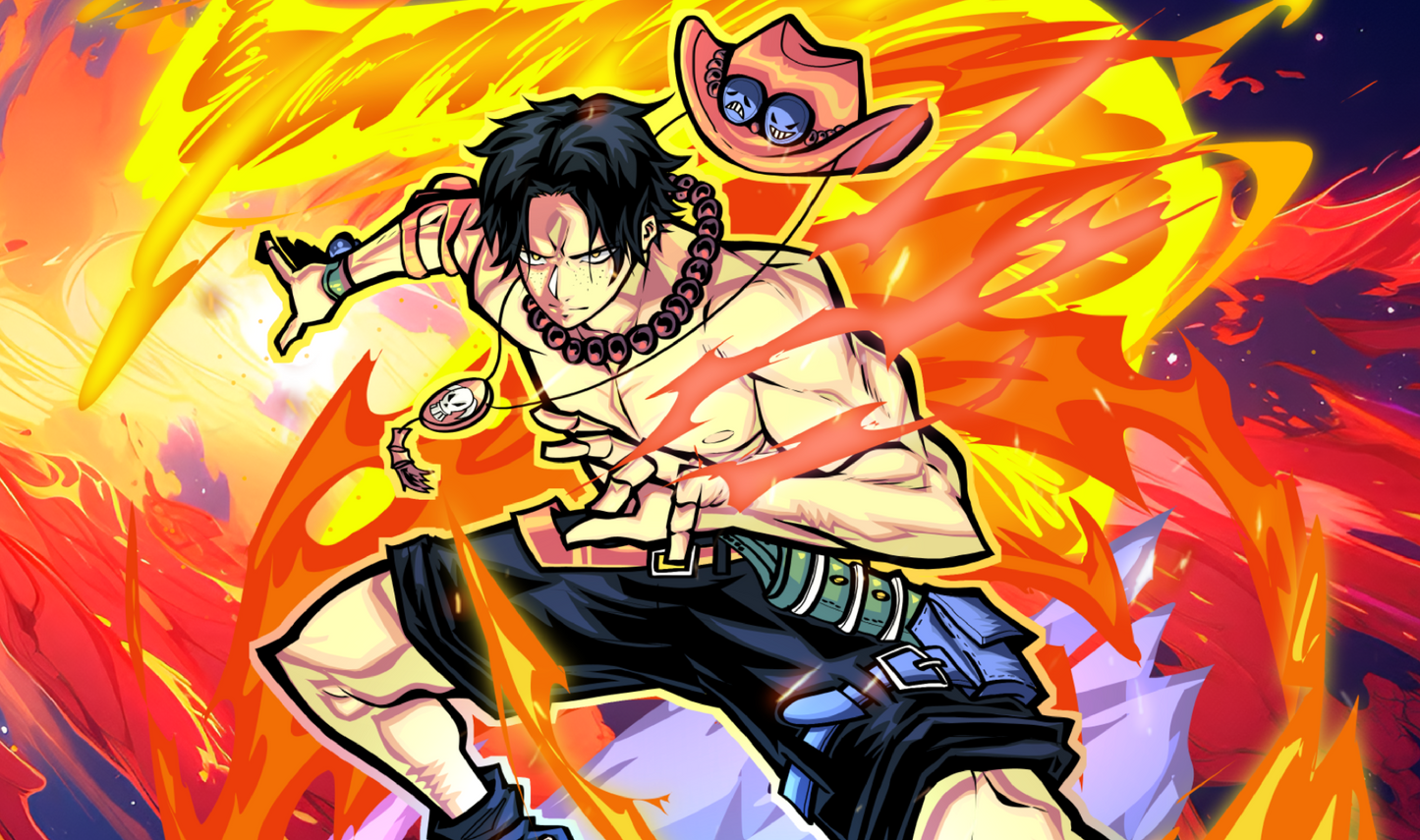 Portgas D. Ace TCG Playmat (Blue)