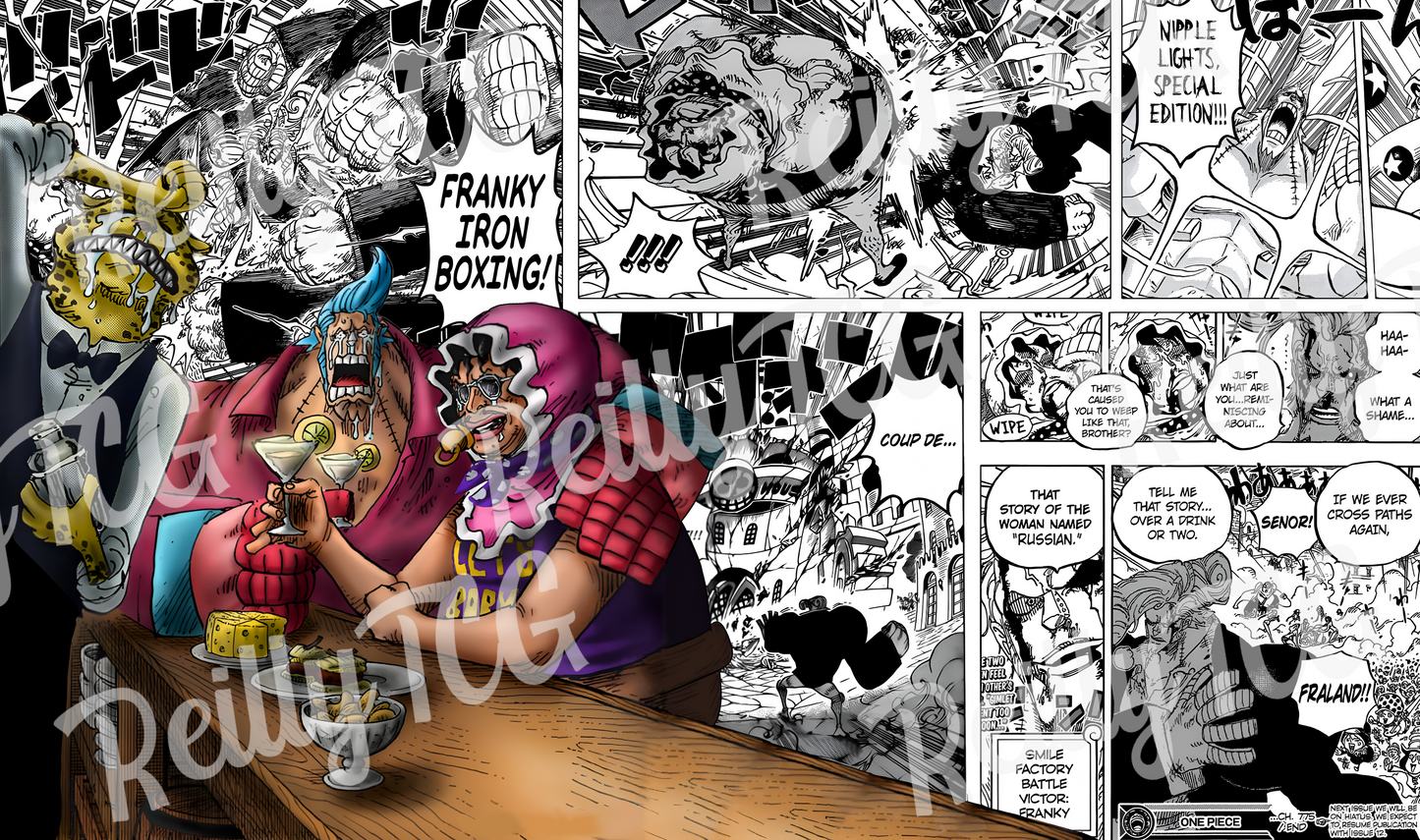 Franky and Sr. Pink Manga TCG Playmat