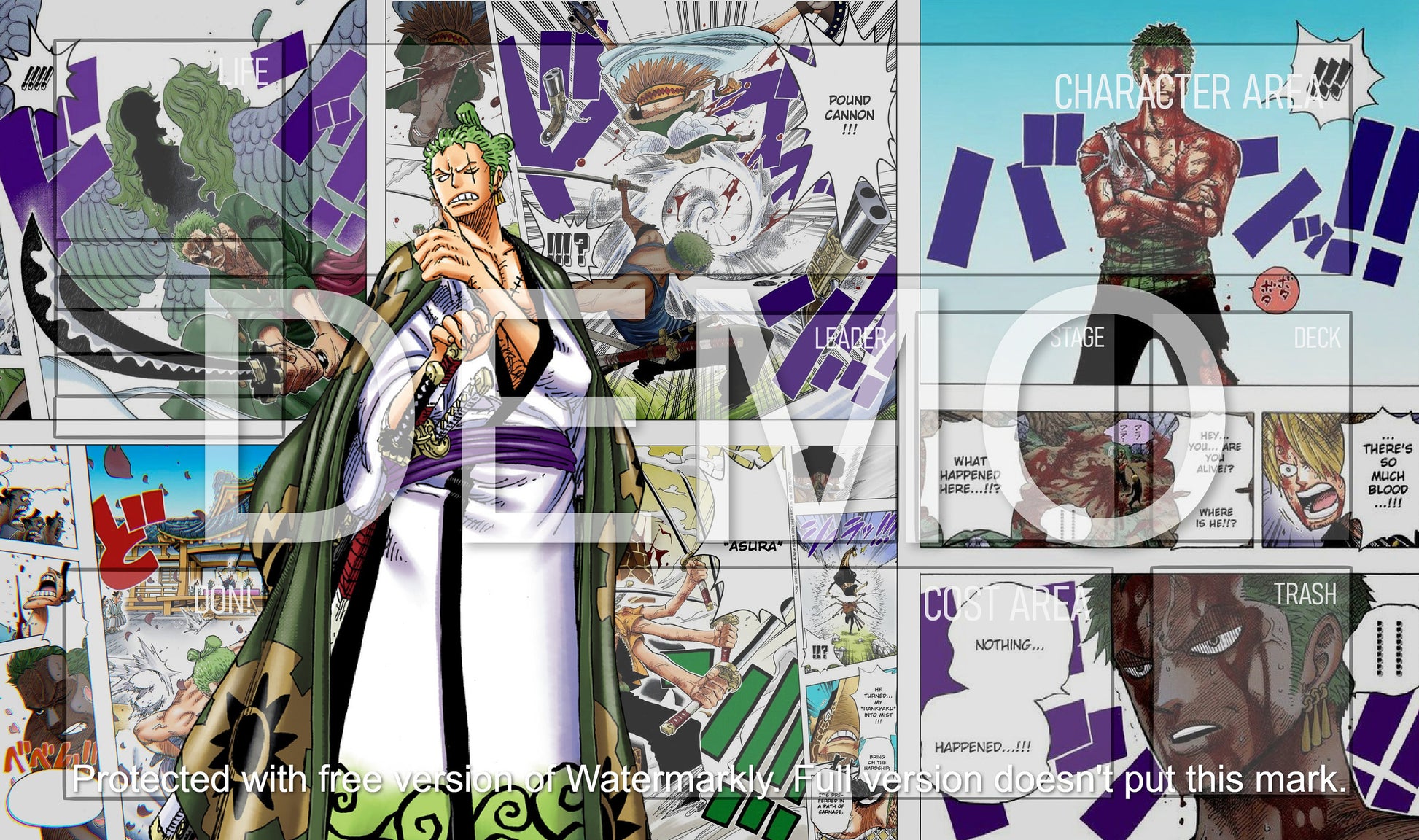 Roronoa Zoro Color One Piece TCG Playmat