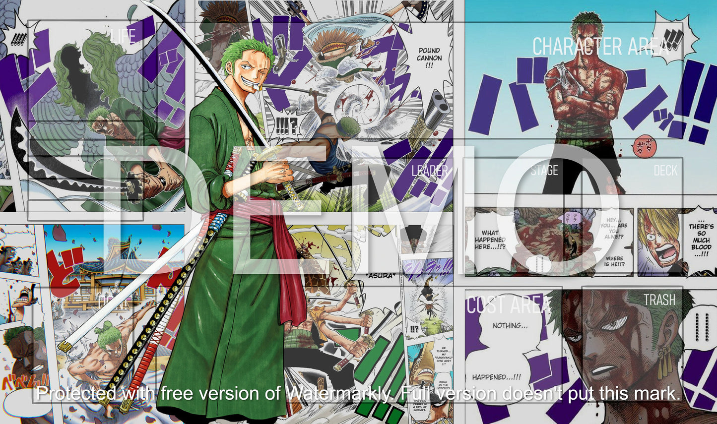 Roronoa Zoro Color One Piece TCG Playmat